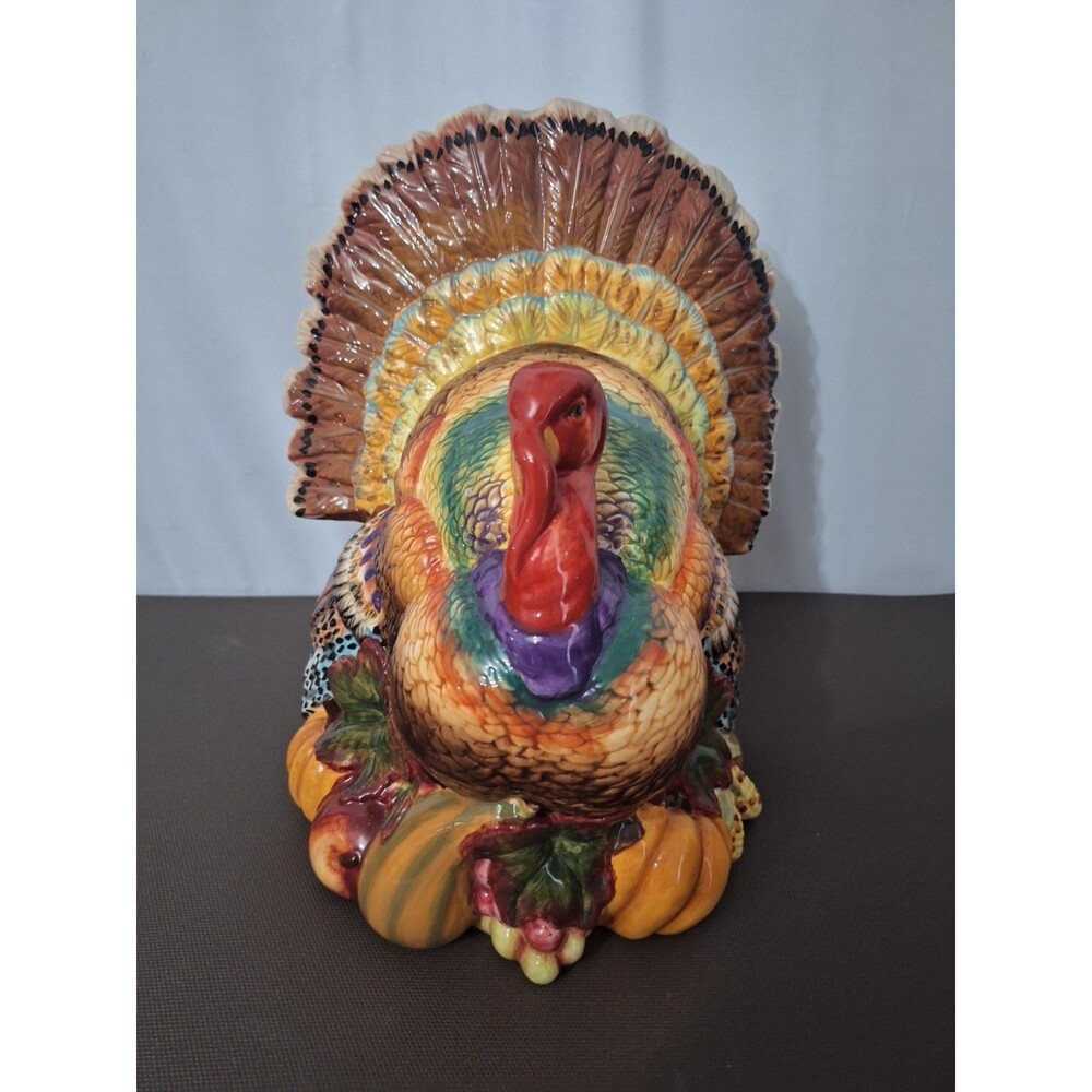 Astor & Lane 12" Domestic Turkey Thanksgiving Table Centerpiece Figurine Decor - Picture 6 of 12